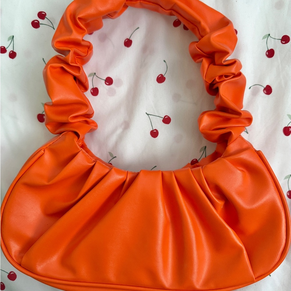 SHEIN Orange Ruched Shoulder Bag